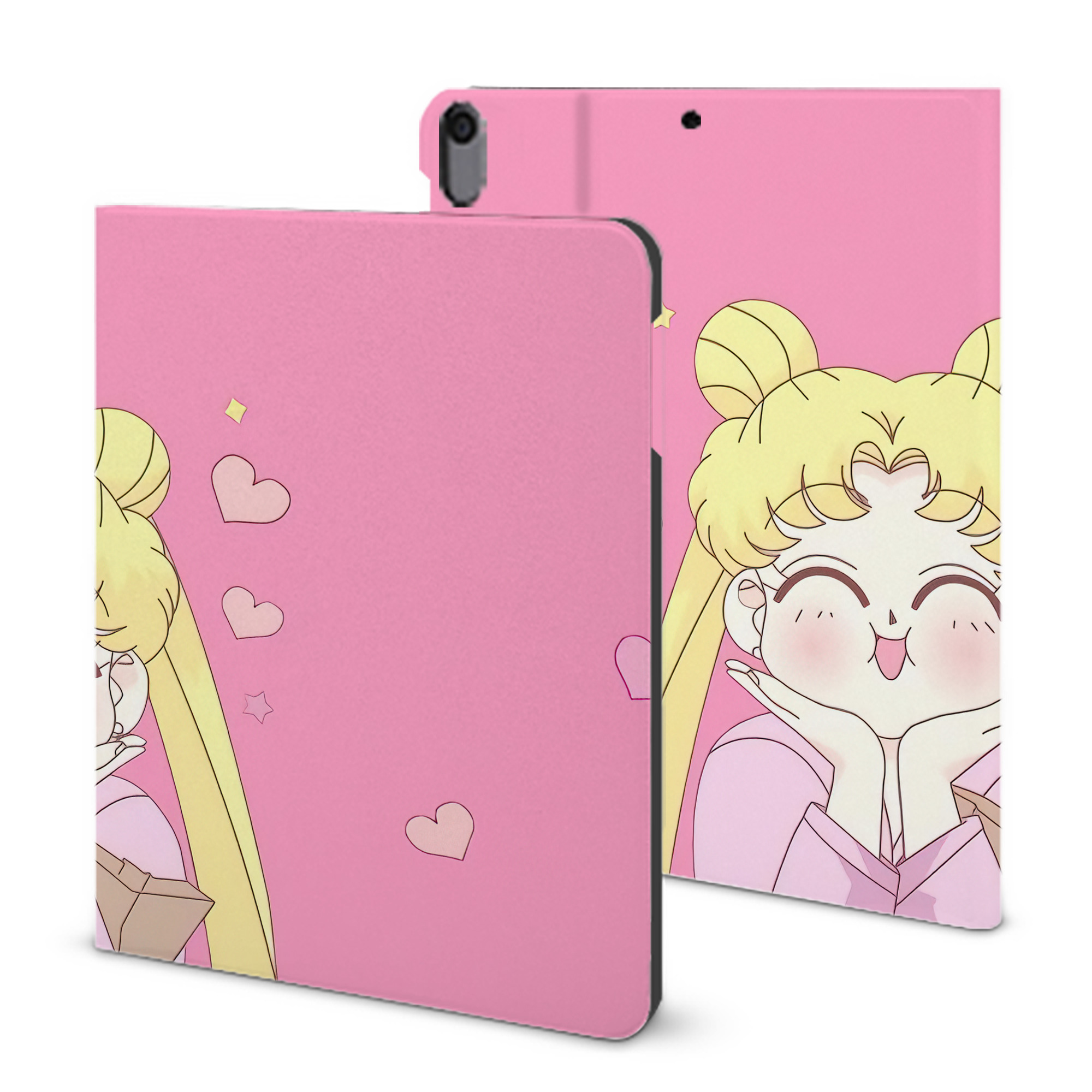 （画像用） 美少女戦士セーラームーン Sailor Moon IPad ケース ブック型 PUレザー TPU 耐衝撃 軽量 薄型 ペン収納なし 全面保護 IPad 各モデル対応